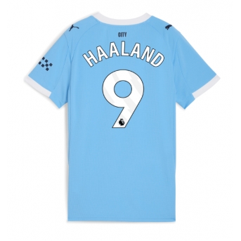 Billige Fotballdrakt Manchester City Erling Haaland #9 Replika Hjemmedrakt Dame 2025-26 Kortermet